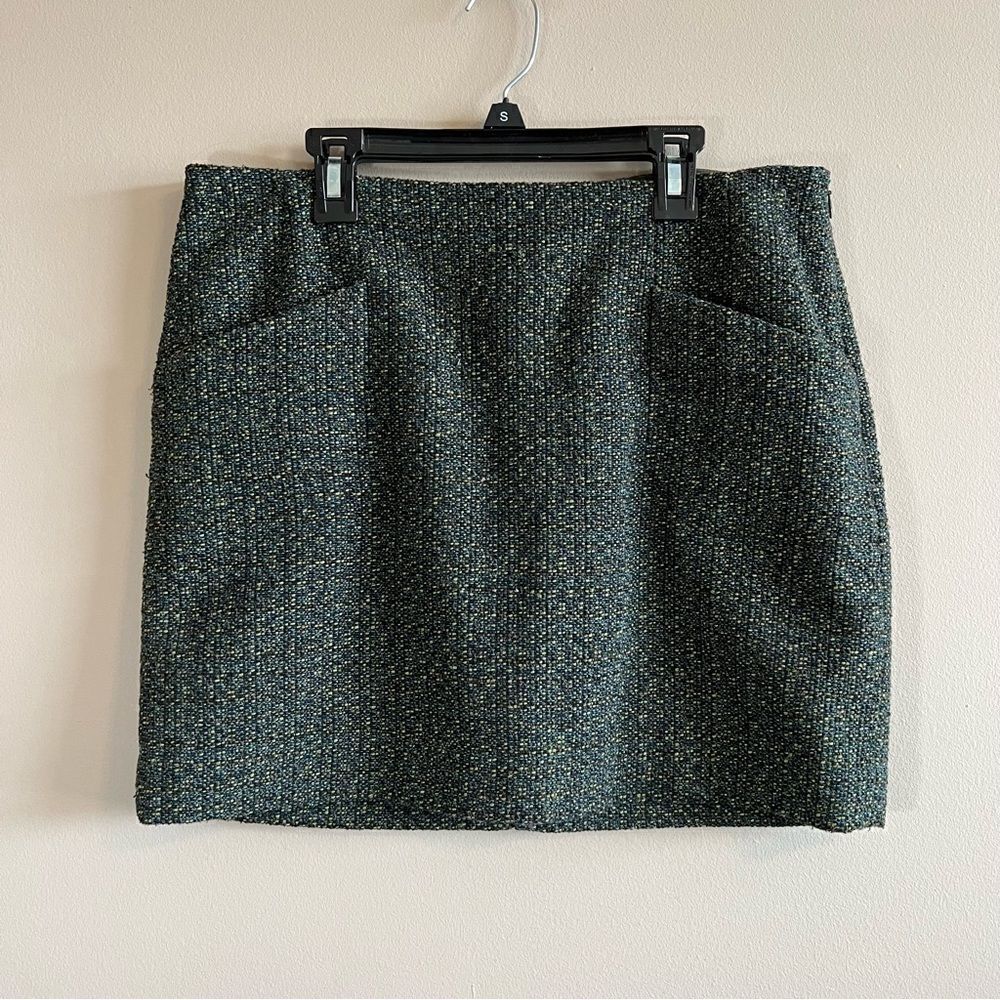 ✨ Outback Red Women’s Green Tweed Mini Skirt 10